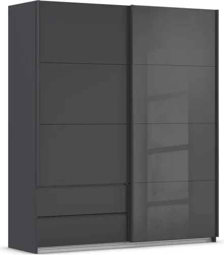 Premium Living, Schwebetürenschrank Elara In Grau 181/210/62 cm Grau 