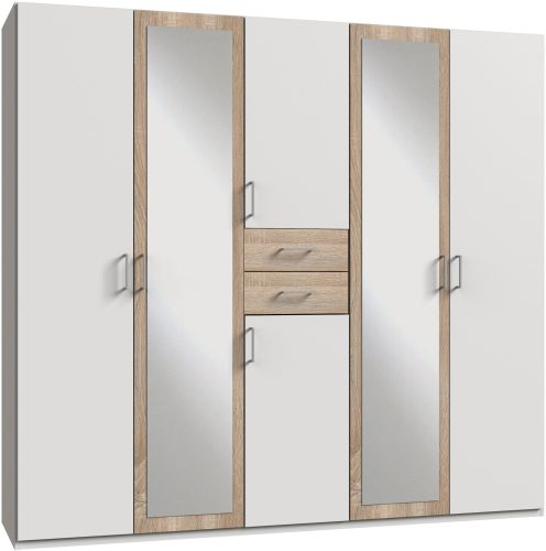 Wimex, Wimex Kleiderschrank »Diver Drehtürenschrank mit Spiegel, 180, 225 o. 270cm breit«, Bestseller Schlafzimmerschrank wahlweise 3 Innenausstattungen