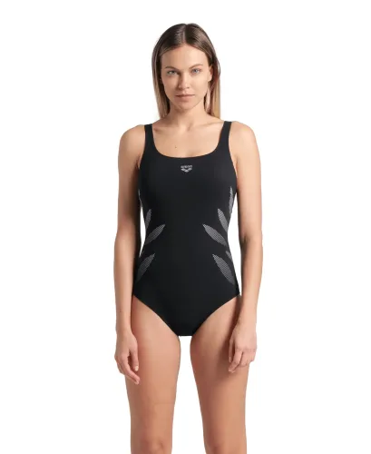 arena, Arena W Arena Swimsuit Milena Wing Back C Cup Figurformender Badeanzug Damen, schwarz, Grösse: D 46