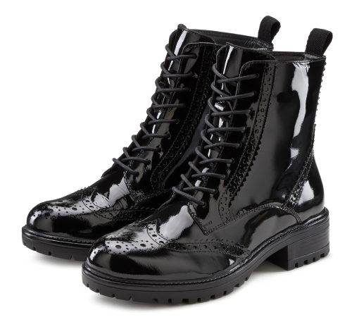 Lascana, LASCANA Stiefelette, Boots aus Leder zum Schnüren und Reissverschluss