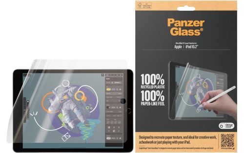 Care By Panzerglass, CARE by PanzerGlass Displayschutzfolie "Ultra-Wide Fit Screen Protection" für Apple iPad 10.2 Graphic Paper, Schutzfolie, Bildschirmschutz, kratz- & stossfest