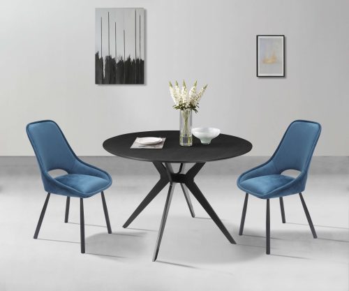 HOME AFFAIRE, Home affaire Esszimmerstuhl »Menonri«, (Set), Veloursstoff, gepolsterte Rückenlehne und Sitzfläche