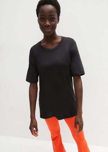bonprix T-Shirt bequeme Passform, Halbarm, sportlicher Stil, mit Mesheinsatz im Rücken