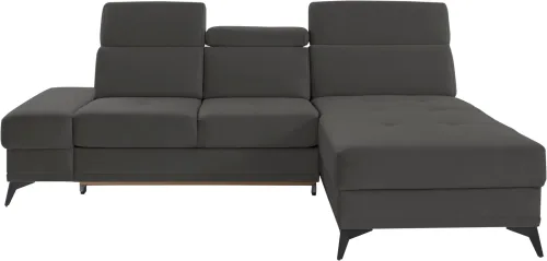 home affaire, Home affaire Ecksofa "Cardiz L-Form" inkl.Kopfteilverstellung und Federkern wahlweise mit Bettfunktion