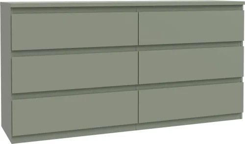 CONFORAMA, Kommode OLIVIA 6 Schubladen 42x153.9x79.8cm grün dekor