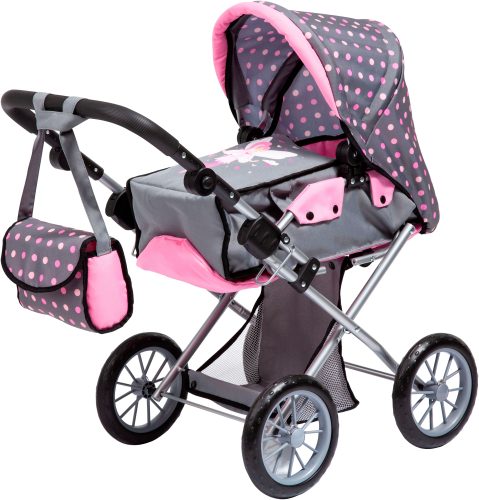 bayer Design Puppenwagen City Star, grau mit Punkten und Fee