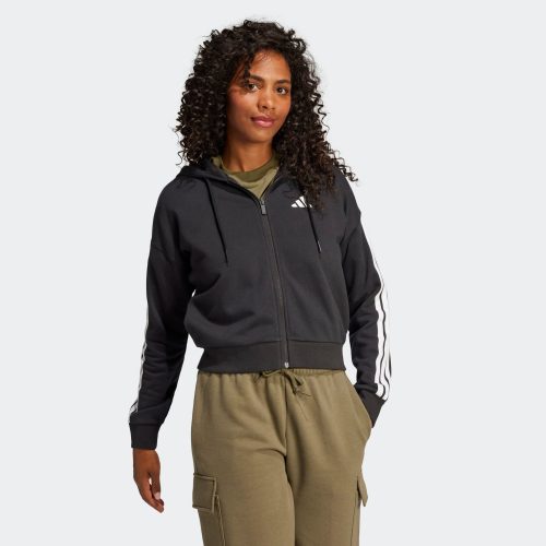 Adidas Sportswear, adidas Sportswear Kapuzensweatshirt "ESSENTIALS 3-STREIFEN FRENCH TERRY"