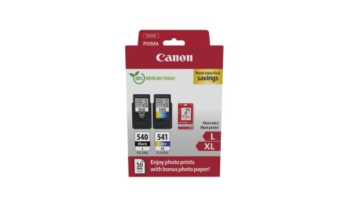 Canon, CANON Photo Value Pack L/XL CMYBK PGCL540/1 PIXMA MG2150 GP-501 50Bl.