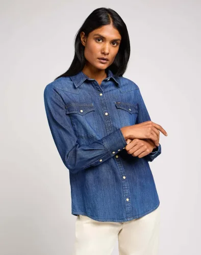Lee - Hemden Regular Western Shirt, für Damen, Marine, Größe S