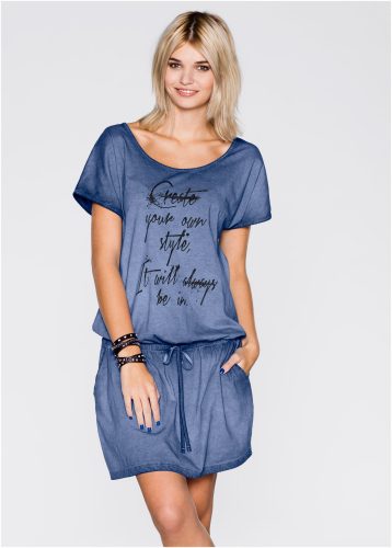bonprix Jerseykleid für einen trendigen Look, aus Baumwolle, bequeme Passform