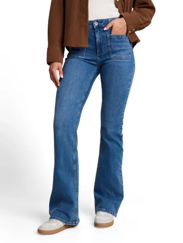 Tom Tailor, TOM TAILOR Bootcut-Jeans "STELLA Bootcut" mit Stretch