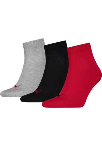 Puma - Socken  3er Pack Stretch-Quarter Plain 3P, für Herren, Mediumgrau, Größe 39-42