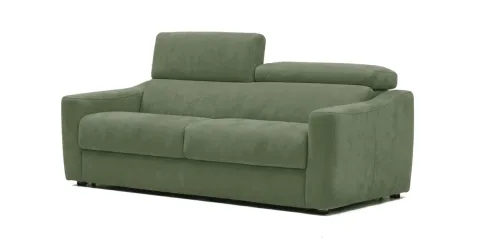 Egoitaliano, Egoitaliano Schlafsofa "STRIKE, Made in Italy-Designsofa mit Dauerschlaffunktion,Breite 195 cm" Bettsofa, Luxus-Microfaser Lederoptik mit verstellbaren Kopfstützen