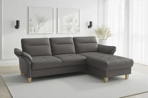 Sit & More, sit&more Ecksofa "Pamela L-Form, Leder, B: 218 und 230 cm" optional Armteilverstellung, Schlaffunktion & Bettkasten