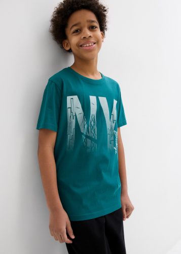 bonprix T-Shirt aus reiner Baumwolle, mit grossem Frontdruck, Kurzarm-Design