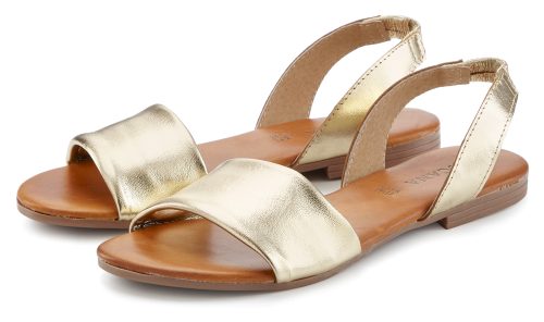 Lascana, LASCANA Sandale "Sommerschuh, offener Schuh, Mule, Pantolette" NEU aus Leder mit elastischem Riemchen