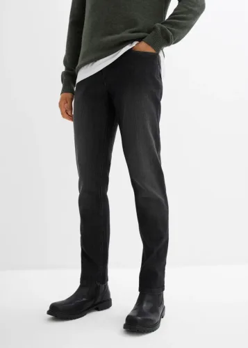 bonprix, bonprix Leichte Slim-Fit-Jeans, Straightschwarz 60Herren