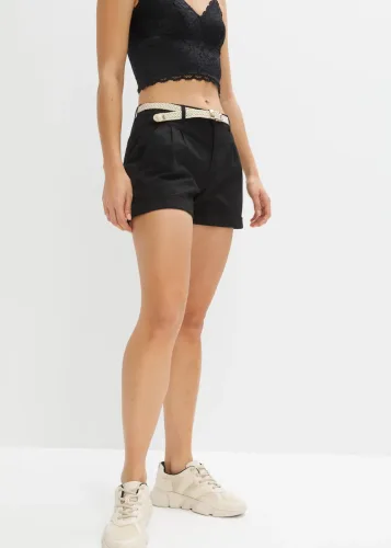 bonprix, bonprix Shorts aus Baumwolleschwarz 42Damen