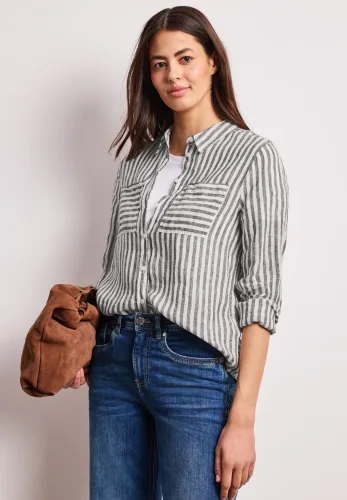 Street One, Langarm Hemdbluse aus Leinen