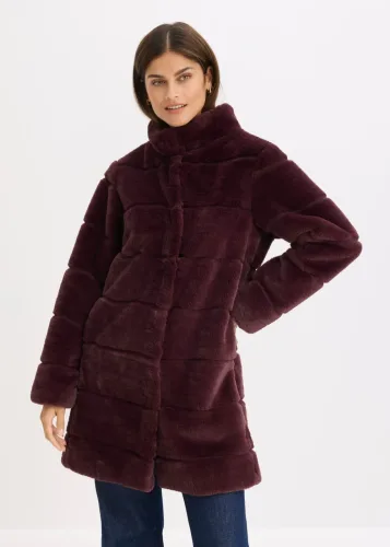 bonprix, bonprix Fellimitat-Mantelrot 50Damen