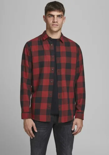 Jack & Jones - Hemd, langarm, für Herren, Rot, Größe M