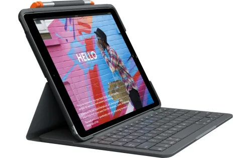 Logitech, LOGITECH Slim Folio - Schutzhülle mit Tastatur (Grafit)