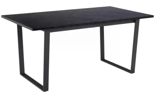 mutoni - Esstisch Chicco Melamin Print Marmor Schwarz 160x90x74cm, 90x160 cm