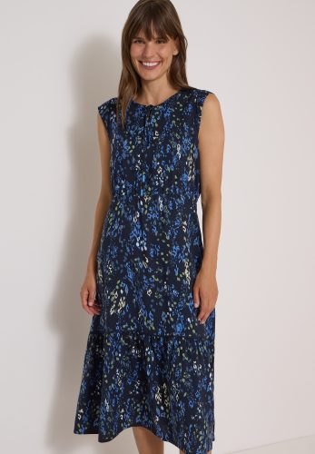 Cecil Midikleid Eingrifftaschen Sommerkleid, kleiner V-Ausschnitt, mit Eingrifftaschen