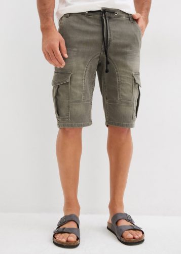bonprix Bermudas aus Baumwolle und Polyester, mit Used-Effekt, regular fit