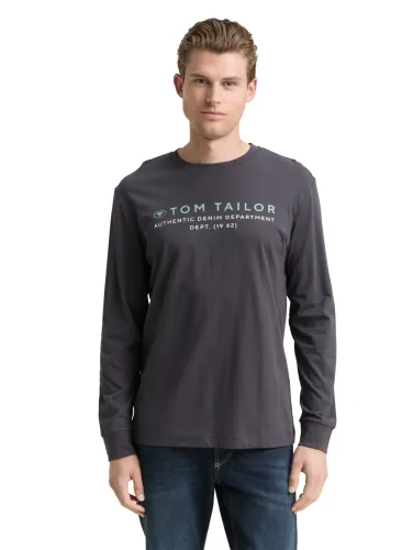 Tom Tailor, TOM TAILOR Langarmshirt mit Logo Print