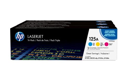 HP, HP Toner Tri-Pack 125A CMY CF373AM Color LJ CP 1210 1400 Seiten