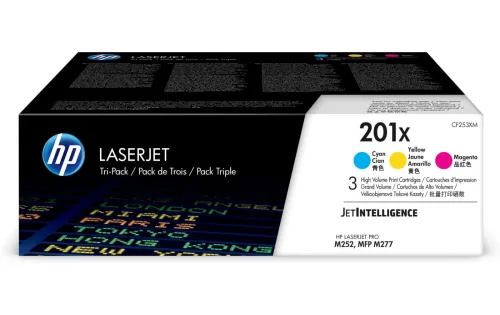 HP, HP Toner Tri-Pack 201X CMY CF253XM CLJ Pro M252/MFP277 2300 S.