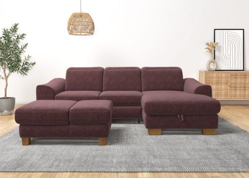 Home affaire Ecksofa »Dundee«, wahlweise mit Kopfteilverstellung und zusätzlich mit Bettfunktion