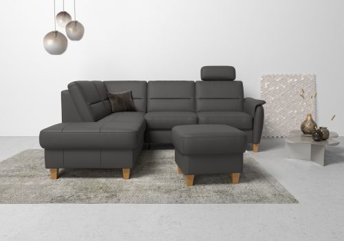 HOME AFFAIRE, Home affaire Ecksofa »Palmera«, Federkern, wahlweise mit Bettfunktion und mit/ohne Stauraum