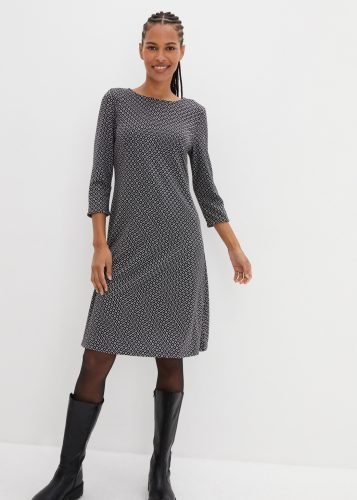 bonprix Midikleid aus Polyester, Viskose und Elasthan, ausgestellte Passform