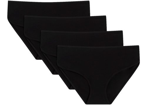 bonprix Panty Packung, 4er, aus Baumwolle und Elasthan, bequeme Passform, Maxipanty-Schnitt