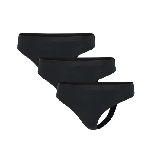 Adidas, adidas - String  3er Pack Stretch-Sport Active Essential Low Rise Thong 3P, für Damen, Schwarz, Größe M