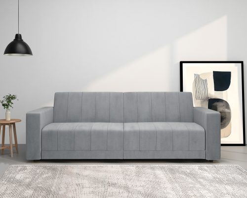 Dorel Home 3-Sitzer »Allie II Schlafsofa 225 cm«, Bett-Funktion (108/190cm), Rückenlehne 2-teilig, mit Steppung