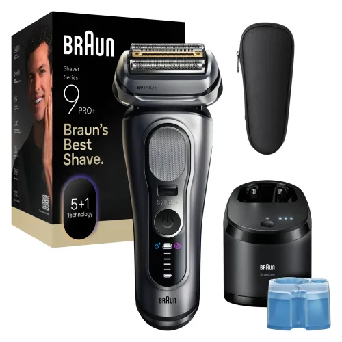 Braun, Braun Elektrogesichtshaarentferner "Series 9 Pro+ 9667cc" Reinigungsstation