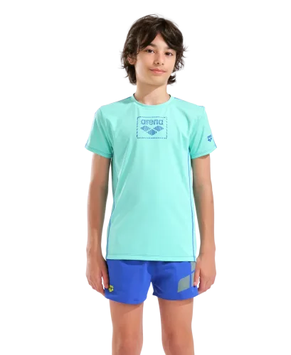 arena, Arena Unisex Jr Arena S/S Swim Shirt UV Shirt unisex, blau, Grösse: 152