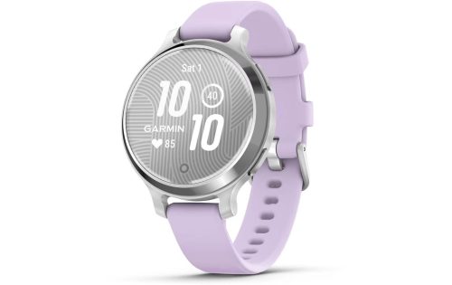 GARMIN Lily 2 Active Smartwatch Eloxiertes Aluminium Silikon, 110 - 175 mm, Silver/Jasmine Purple