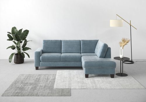 Home affaire Ecksofa »Summer«, mit Ottomane, mit oder ohne Bettfunktion und Bettkasten, Cord-Bezug