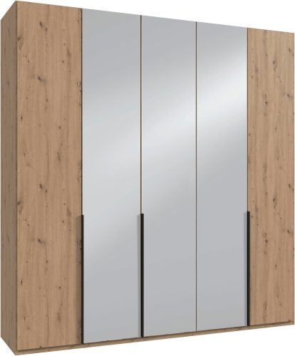 Wimex, Wimex Kleiderschrank »Mugano,in 8 Breiten,3 Höhen,2 Tiefen, viele Farben, Made in Germany«, (in Basic oder Premium Ausstattung mit 2 weiteren Einlegeböden), mit langen oder kurzen Griffen aus Metall, mit oder ohne Spiegel