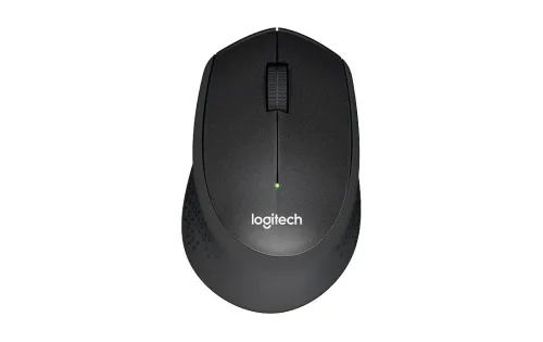 Logitech, Logitech B330 Silent Plus Kabellose Optische Maus für Rechtshänder 3 Tasten 2,4 GHz Schwarz