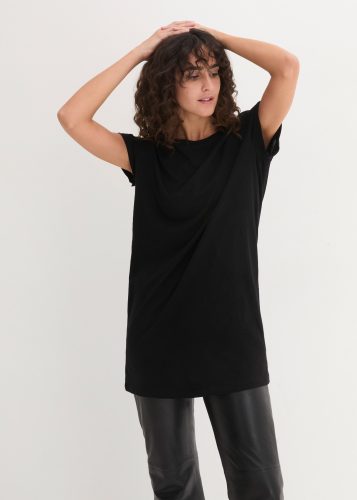 bonprix Longshirt bequeme Passform, lang, aus reiner Baumwolle