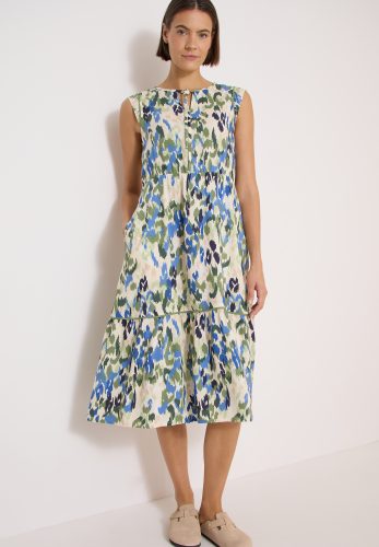 Cecil Midikleid Eingrifftaschen Midi-Sommerkleid mit grafischem Muster
