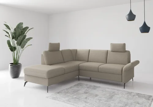 home affaire, Home affaire Ecksofa "Rochelle" wahlweise mit Bettfunktion, Bettkasten und Armteilverstellung