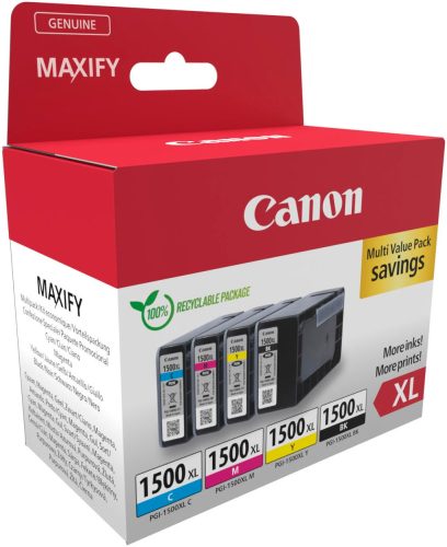 Canon, CANON Multipack Tinte XL BKCMY PGI-1500XL MAXIFY MB2050/MB2350 70.7ml