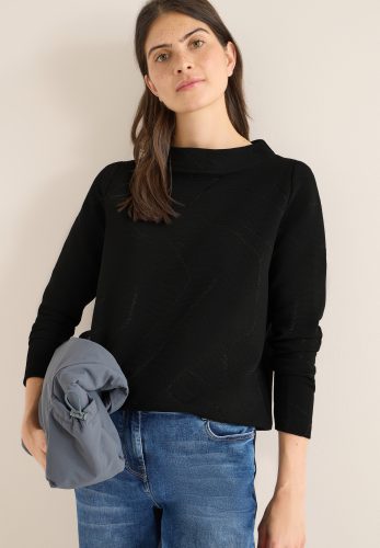 Cecil Stehkragenpullover im Glitzer-Look