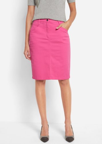 bonprix, bonprix Jeansrock, Stretchpink 42Damen